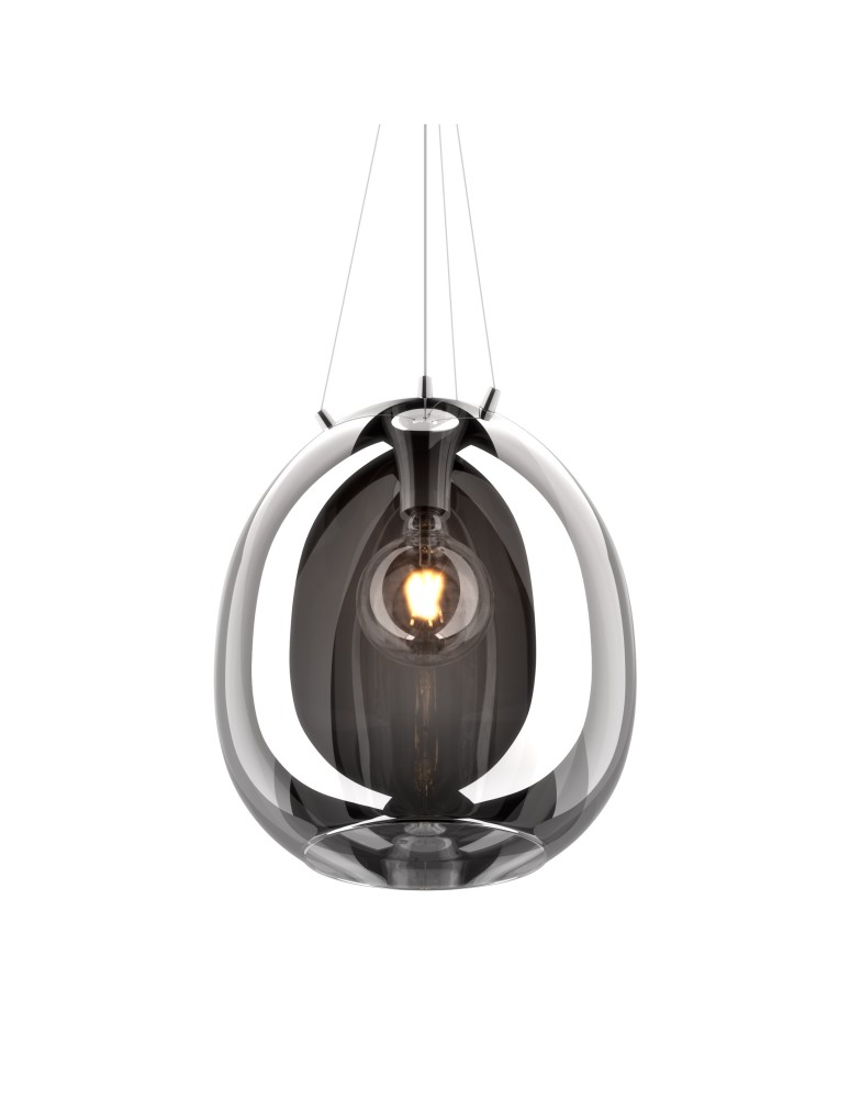 Lampy wiszące szklane - Zuma Line MOON Lampa Wisząca E27 60W P19066B-D38 - produkt kolory-swiatla.pl 2