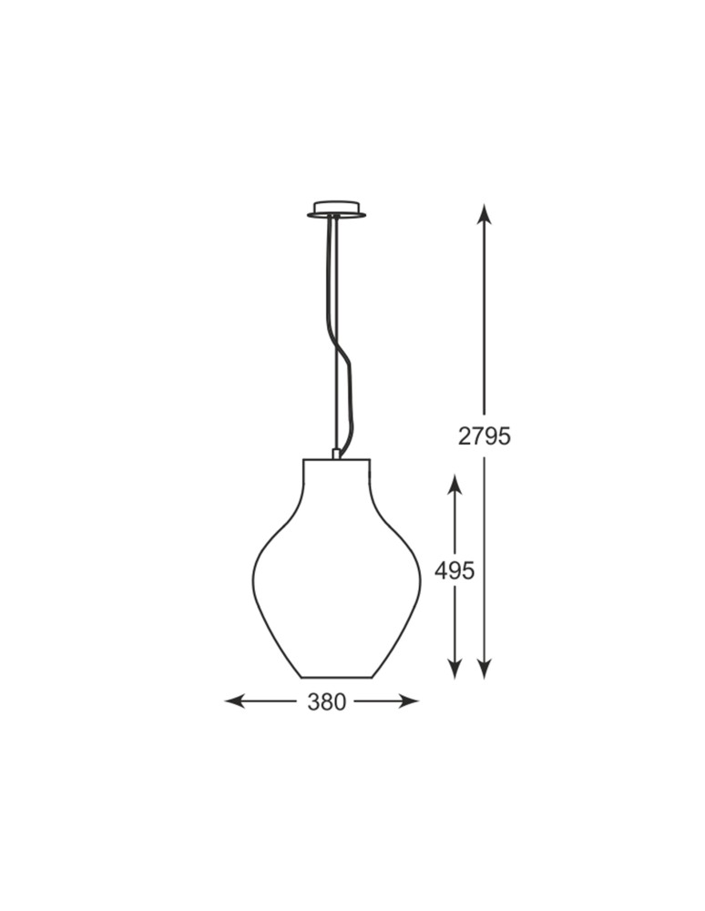 Lampy wiszące szklane - Zuma Line BRESSO Lampa Wisząca E27 60W P19066A-D38 - produkt kolory-swiatla.pl 3