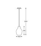 Lampy wiszące szklane - Zuma Line BRESSO Lampa Wisząca E27 60W P19066A-D18 - produkt 3