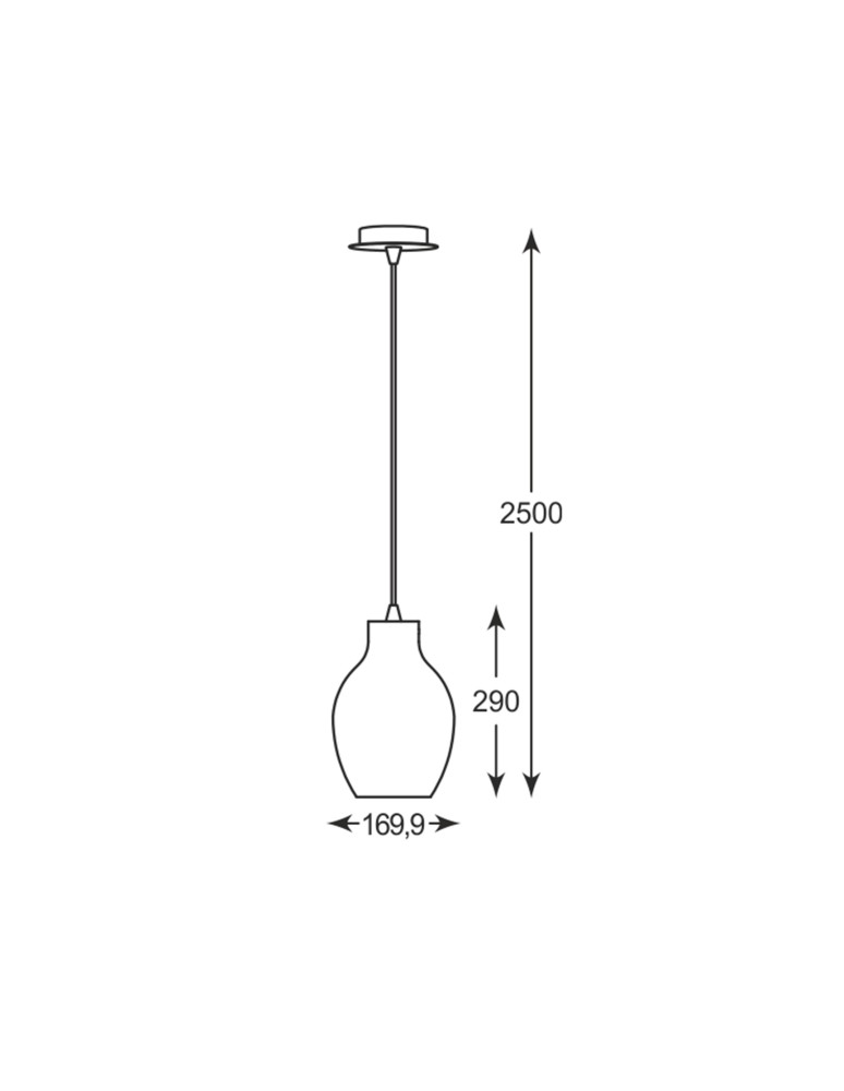 Zuma Line BRESSO Lampa Wisząca E27 60W P19066A-D18