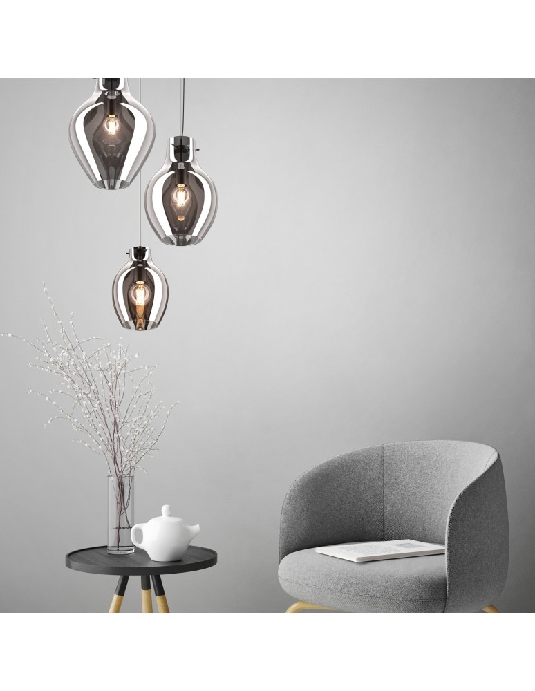 Lampy wiszące szklane - Zuma Line BRESSO Lampa Wisząca E27 60W P19066A-D38 - produkt kolory-swiatla.pl 4