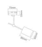 Lampy do szynoprzewodów 1 fazowych - Orlicki Design GU10 8W Stick Bianco Track - produkt 3