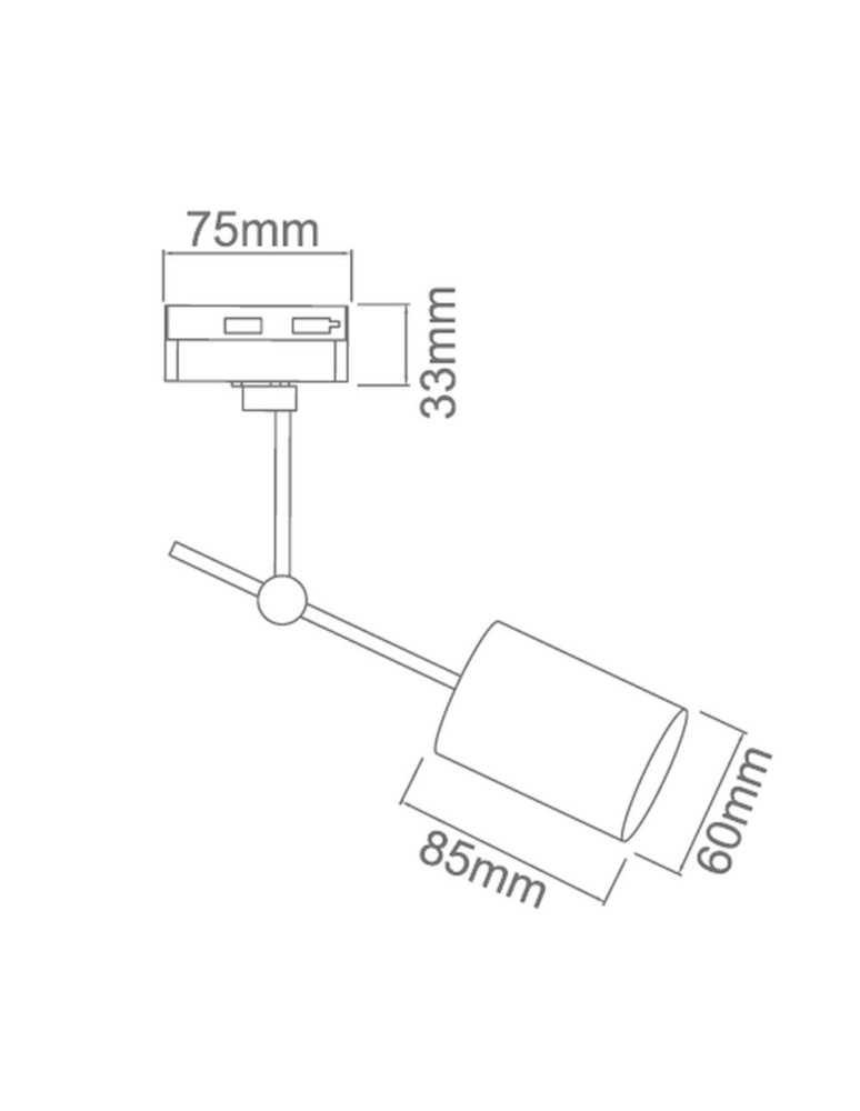Orlicki Design GU10 8W Stick Bianco Track