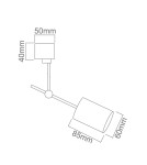 Reflektory sufitowe - Orlicki Design GU10 8W Stick Bianco - produkt 3