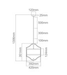 Lampy wiszące w stylu Hampton - Orlicki Design WISZĄCA E27 15W Stesso Old Gold S - produkt 3