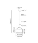 Lampy wiszące w stylu Hampton - Orlicki Design WISZĄCA E27 15W Stanza Old Gold S - produkt 3