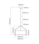 Lampy wiszące w stylu Hampton - Orlicki Design WISZĄCA E27 15W Stanza Old Gold M - product 3