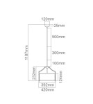 Lampy wiszące w stylu Hampton - Orlicki Design WISZĄCA E27 15W Stanza Cromo S - produkt 3