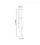 Lampy wiszące - Orlicki Design WISZĄCA G9 9W Ota VI - produkt 3