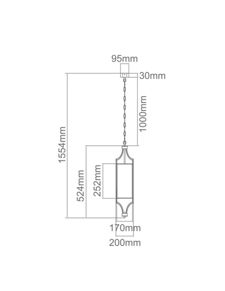 Orlicki Design WISZĄCA E27 15W Lunga Cromo