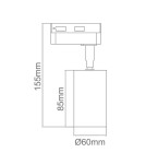 Lampy do szynoprzewodów 1 fazowych - Orlicki Design GU10 8W Kika Track Bianco - produkt 3