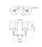 Kinkiety w stylu Hampton - Orlicki Design KINKIET E14 8W Casa Cromo Parette - produkt 3