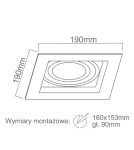 Lampy podtynkowe kwadratowe - Orlicki Design ES111 17W Cardo I Bianco - product 2