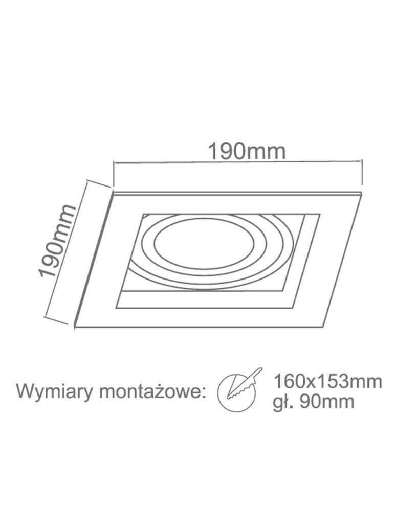 Lampy podtynkowe kwadratowe - Orlicki Design ES111 17W Cardo I Bianco - product kolory-swiatla.pl 2