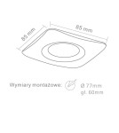 Lampy podtynkowe kwadratowe - Orlicki Design GU10 8W Bello Bianco - product 2