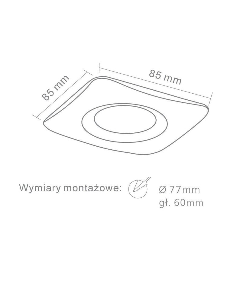Lampy podtynkowe kwadratowe - Orlicki Design GU10 8W Bello Bianco - product kolory-swiatla.pl 2