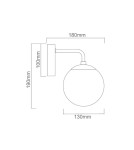 Kinkiety - Orlicki Design KINKIET E27 8W Bao Parette Nero Claro - produkt 3