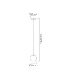 Lampy wiszące - Orlicki Design WISZĄCA E27 8W Bao I Nero Claro - produkt 3