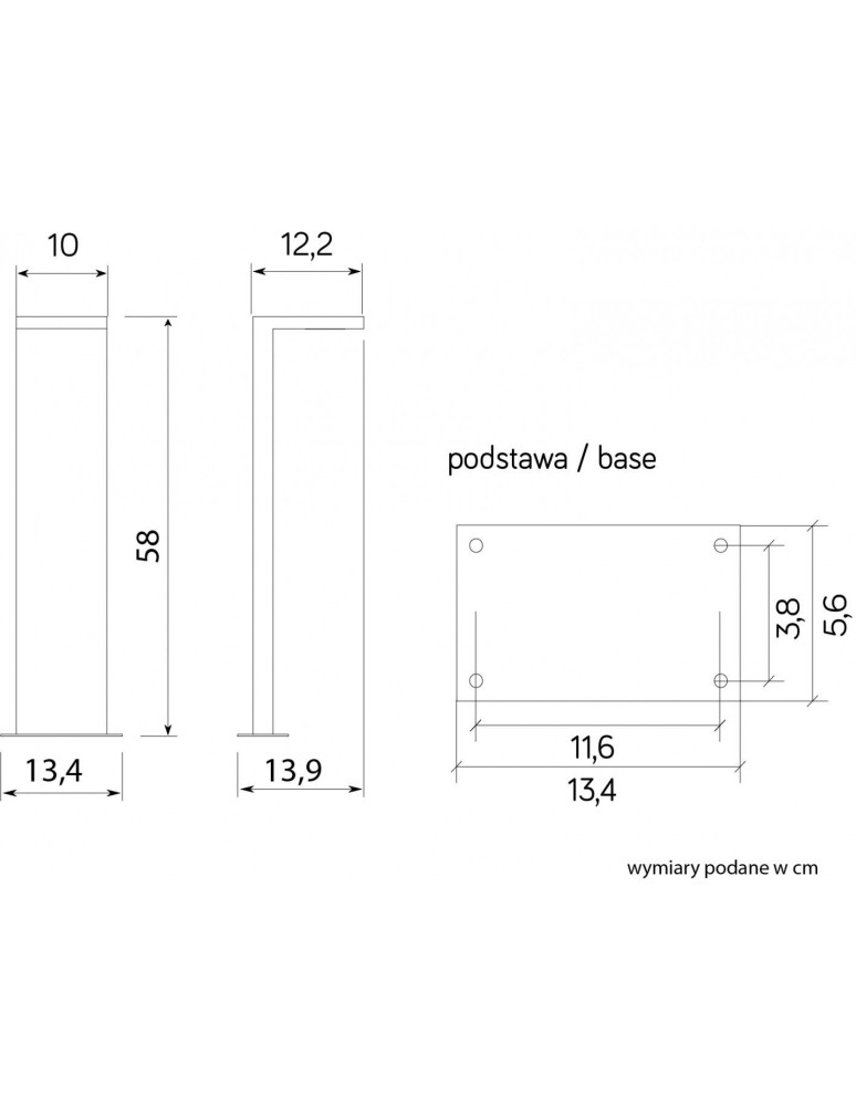 SU-MA stojąca LED 10W 720lm 4000K KR-580