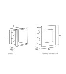 Oprawy do wbudowania w ściane - SU-MA stojąca 1,5W 3000K Mur LED Inox F 04 - product 3