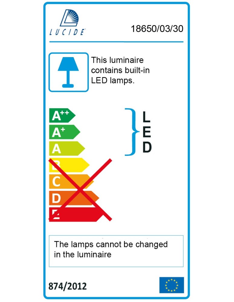 Lucide ZOZY Biurkowa LED 3W 3000K 300LM H48cm Black  18650/03/30