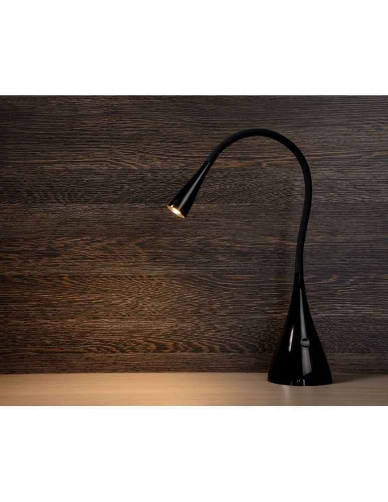 Lucide ZOZY Biurkowa LED 3W 3000K 300LM H48cm Black  18650/03/30