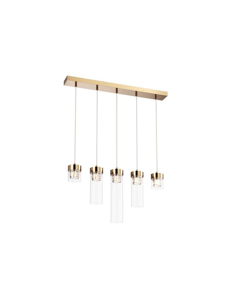 ZUMA LINE GEM LAMPA Wisząca Złota G9 28W P0389-05E-F7AC