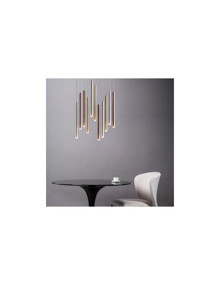 Lampy wiszące LED - Zuma Line LOYA Wisząca Biały LED 9x5W P0461-09C-B5SB - produkt kolory-swiatla.pl 4