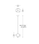 Lampy wiszące - Zuma Line ROCK Lampa Wisząca G9 28W P0488-01F-U8AC - produkt 3