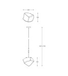 Lampy wiszące - Zuma Line ROCK Lampa Wisząca E27 40W P0488-01M-SEAC - product 3