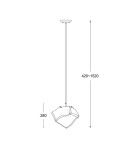 Lampy wiszące - Zuma Line ROCK Lampa Wisząca E27 40W P0488-01B-U8AC - produkt 4