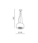 Lampy wiszące glamour - Azzardo BURN 5xG9 2w1 Sufitowa lub Wisząca Chrom AZ0699 - produkt 4