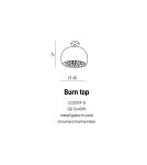 Lampy sufitowe glamour - Azzardo BURN 5xG9 2w1 Sufitowa lub Wisząca Chrom AZ0699 - produkt 4