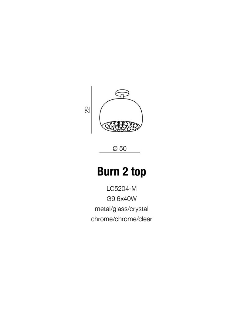 Azzardo BURN 2 6xG9 2w1 Sufitowa lub Wisząca Chrom AZ0700
