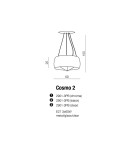 Lampy wiszące - Azzardo COSMO 2 CHROM 3xE27 Wisząca Chrom AZ0844 - product 3