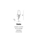 Kinkiety - Azzardo DIABLO WHITE WALL 2xE14 Ścienna Biały/Chrom AZ0087 - product 2