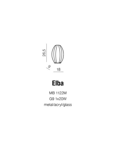 Azzardo ELBA WALL 1xG9 Ścienna Czarny/Biały AZ0092 - produkt 2