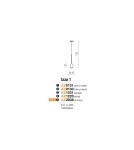 Lampy wiszące pojedyncze - Azzardo IZZA 1 BLACK 1xE14 Wisząca Czarny Połysk AZ0130 - produkt 4