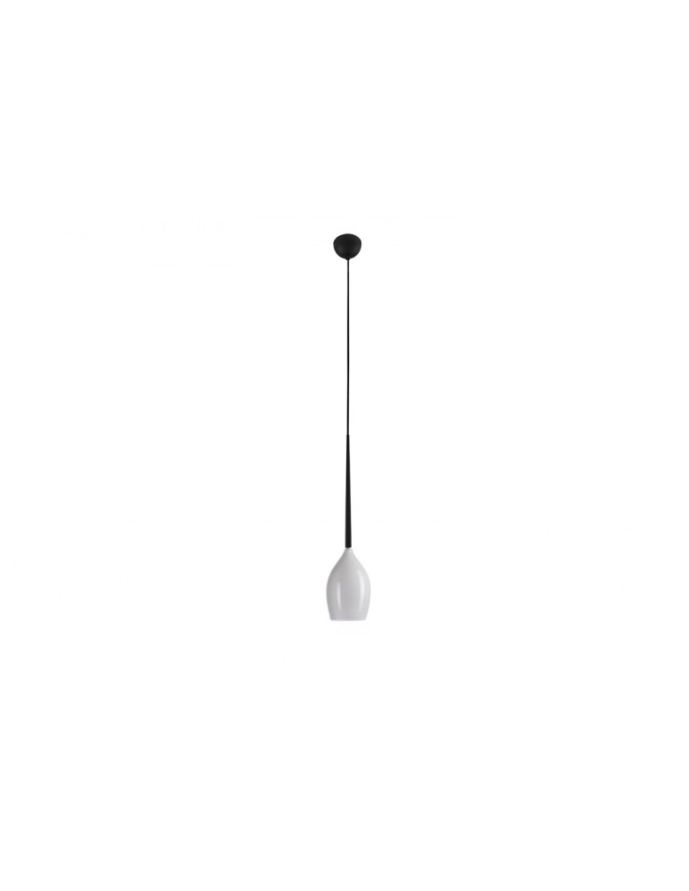 Lampy wiszące pojedyncze - Azzardo IZZA 1 WHITE 1xE14 Wisząca Biały Połysk AZ0131 - produkt kolory-swiatla.pl 1