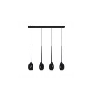 Lampy wiszące na listwie - Azzardo IZZA 4 BLACK 4xE14 Wisząca Czarny Połysk AZ0100 - produkt 1