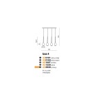 Lampy wiszące na listwie - Azzardo IZZA 4 BLACK 4xE14 Wisząca Czarny Połysk AZ0100 - produkt 3