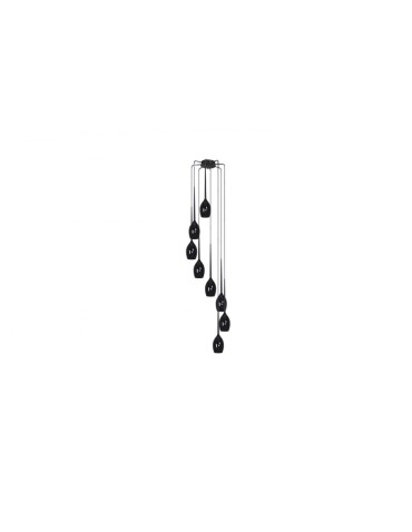 Azzardo IZZA 8 BLACK 8xE14 Wisząca Czarny Połysk AZ0159