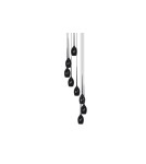Lampy wiszące - Azzardo IZZA 8 BLACK 8xE14 Wisząca Czarny Połysk AZ0159 - product 2