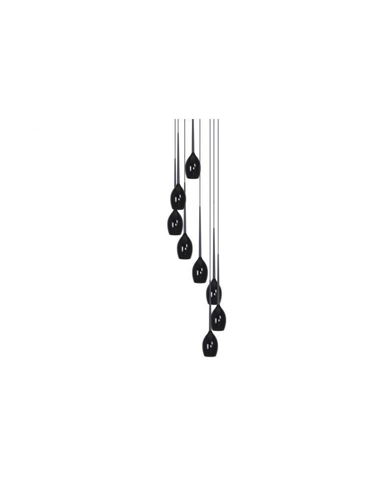 Lampy wiszące - Azzardo IZZA 8 BLACK 8xE14 Wisząca Czarny Połysk AZ0159 - product kolory-swiatla.pl 2