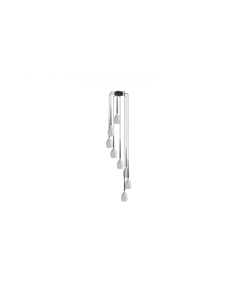 Lampy wiszące - Azzardo IZZA 8 WHITE 8xE14 Wisząca Biały Połysk AZ0160 - produkt kolory-swiatla.pl 1