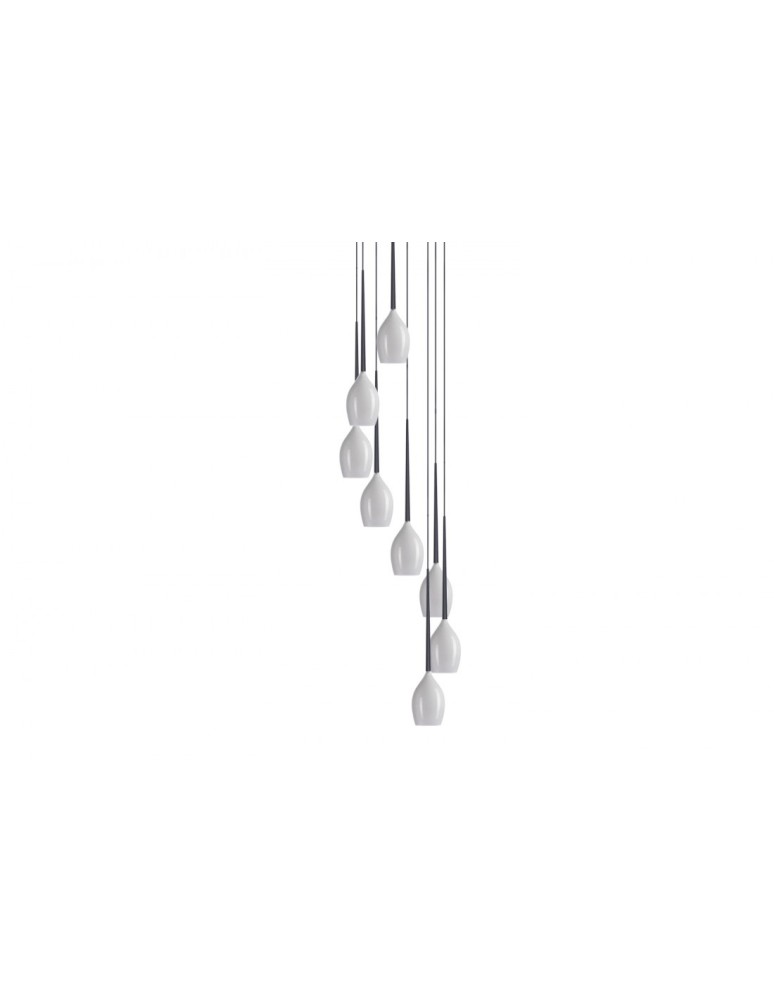 Lampy wiszące - Azzardo IZZA 8 WHITE 8xE14 Wisząca Biały Połysk AZ0160 - product kolory-swiatla.pl 2