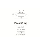 Lampy sufitowe nowoczesne - Azzardo PIRES 50 TOP WHITE 3xE27 Sufitowa Biały AZ0280 - product 2