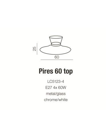 Azzardo PIRES 60 TOP WHITE 4xE27 Sufitowa Biały AZ0281 - produkt 2