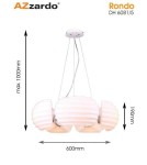 Lampy wiszące - Azzardo RONDO 5xE14 Wisząca Biały AZ0115 - produkt 7