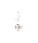 Lampy wiszące pojedyncze - Azzardo SOUL 1 WHITE 1xE27 Wisząca Biały AZ0272 - produkt 3